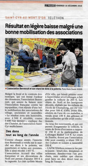 Article du PROGRES par Marie-Claude VASQUE